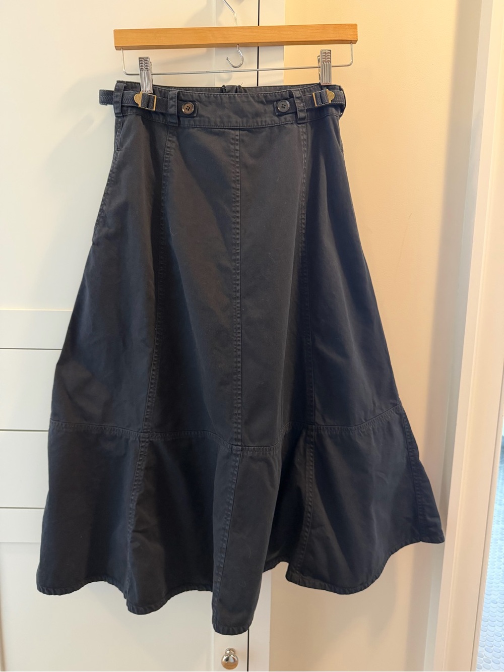Ulla Johnson Denim Matte Black Skirt - Picture 3 of 3